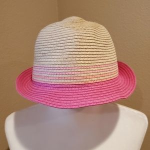 Girl's Pink trimmed Fedora